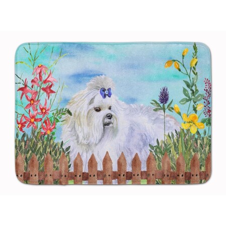 Carolines Treasures Maltese Spring Machine Washable Memory Foam Mat CK1213RUG